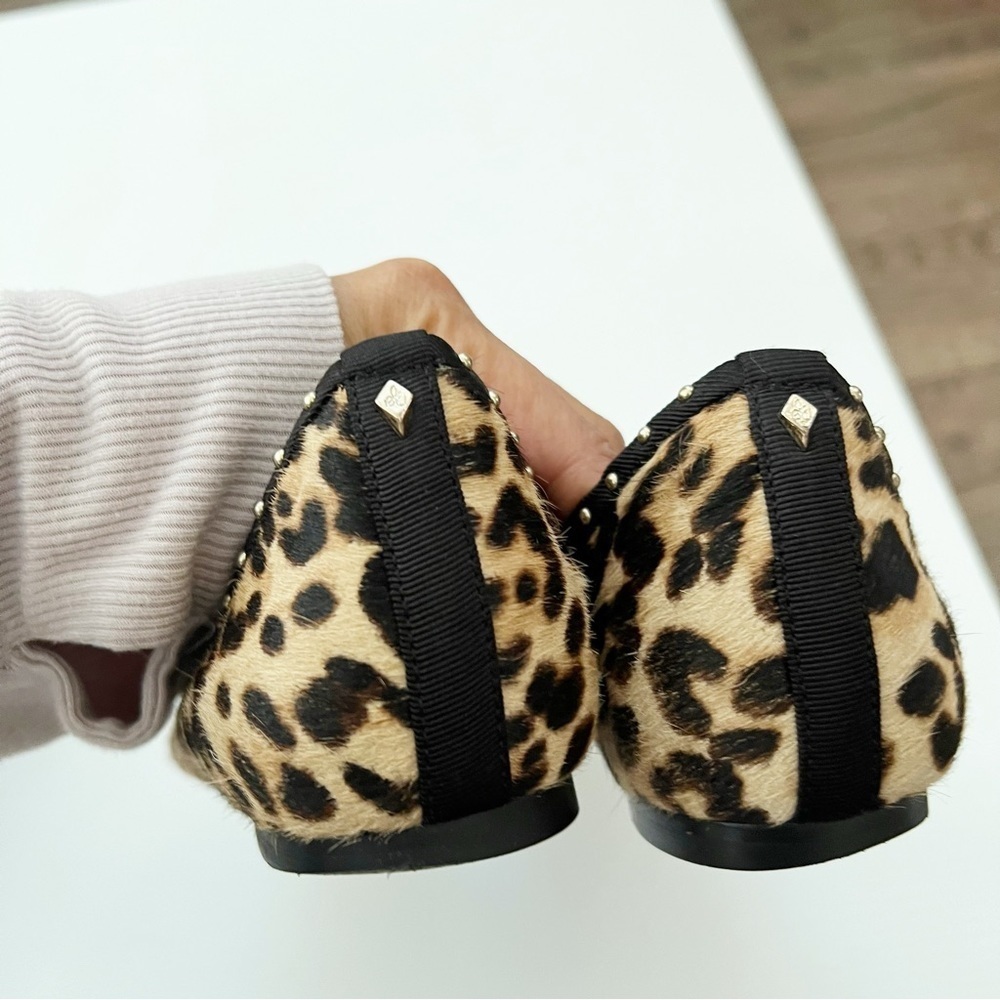 Sam Edelman- Leopard Print Calf Hair Pointed Toe Flats - Picture 5 of 5